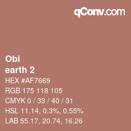 Code couleur: Obi - earth 2 | qconv.com