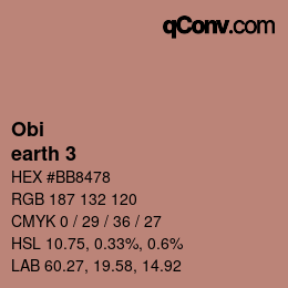 カラーコード: Obi - earth 3 | qconv.com