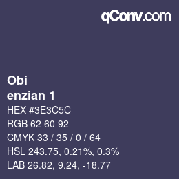 颜色代码: Obi - enzian 1 | qconv.com