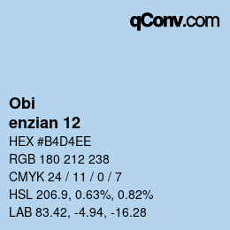 颜色代码: Obi - enzian 12 | qconv.com