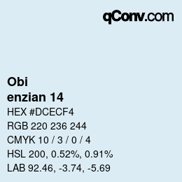 Code couleur: Obi - enzian 14 | qconv.com
