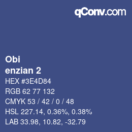 Code couleur: Obi - enzian 2 | qconv.com