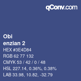 カラーコード: Obi - enzian 2 | qconv.com