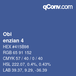 颜色代码: Obi - enzian 4 | qconv.com
