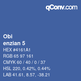 Código de color: Obi - enzian 5 | qconv.com