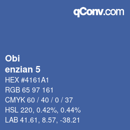 カラーコード: Obi - enzian 5 | qconv.com