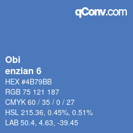 颜色代码: Obi - enzian 6 | qconv.com