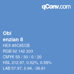 カラーコード: Obi - enzian 8 | qconv.com