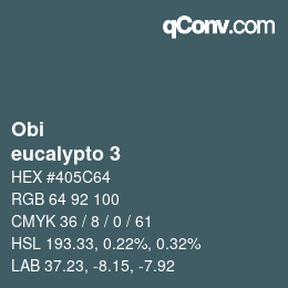 Color code: Obi - eucalypto 3 | qconv.com