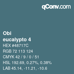 颜色代码: Obi - eucalypto 4 | qconv.com