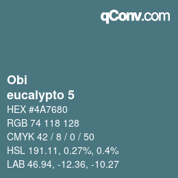 Color code: Obi - eucalypto 5 | qconv.com