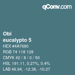 Code couleur: Obi - eucalypto 5 | qconv.com