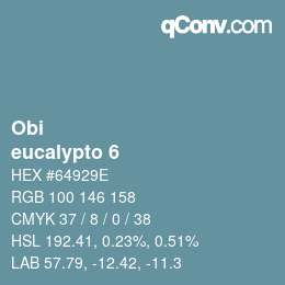 カラーコード: Obi - eucalypto 6 | qconv.com