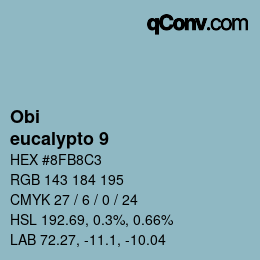 カラーコード: Obi - eucalypto 9 | qconv.com