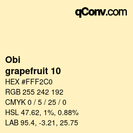 カラーコード: Obi - grapefruit 10 | qconv.com