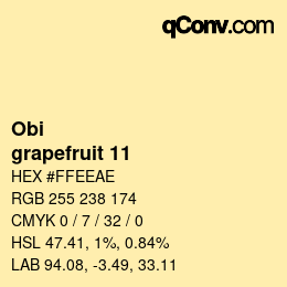 Color code: Obi - grapefruit 11 | qconv.com