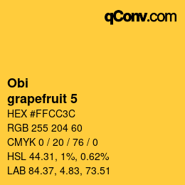 Color code: Obi - grapefruit 5 | qconv.com