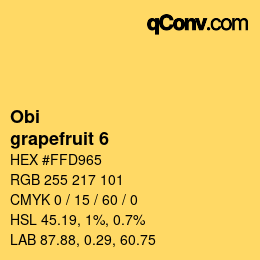 Farbcode: Obi - grapefruit 6 | qconv.com