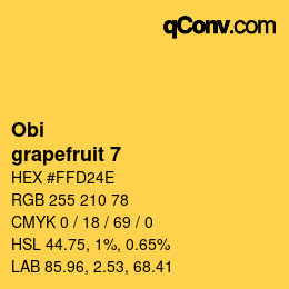 Color code: Obi - grapefruit 7 | qconv.com