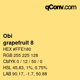 Color code: Obi - grapefruit 8 | qconv.com