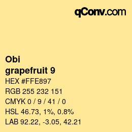 Farbcode: Obi - grapefruit 9 | qconv.com