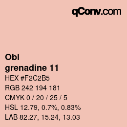 Farbcode: Obi - grenadine 11 | qconv.com