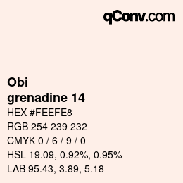 Color code: Obi - grenadine 14 | qconv.com