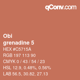 Código de color: Obi - grenadine 5 | qconv.com