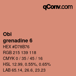 Código de color: Obi - grenadine 6 | qconv.com