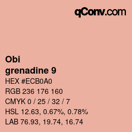颜色代码: Obi - grenadine 9 | qconv.com
