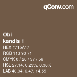 Código de color: Obi - kandis 1 | qconv.com