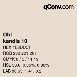 Color code: Obi - kandis 10 | qconv.com