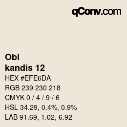 Color code: Obi - kandis 12 | qconv.com