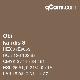 Farbcode: Obi - kandis 3 | qconv.com