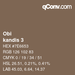 Color code: Obi - kandis 3 | qconv.com