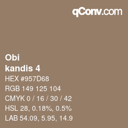 Color code: Obi - kandis 4 | qconv.com