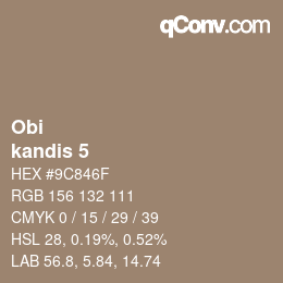 颜色代码: Obi - kandis 5 | qconv.com