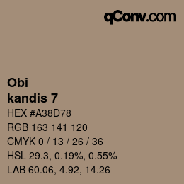 Color code: Obi - kandis 7 | qconv.com