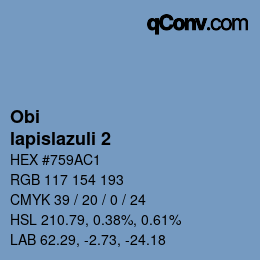 カラーコード: Obi - lapislazuli 2 | qconv.com