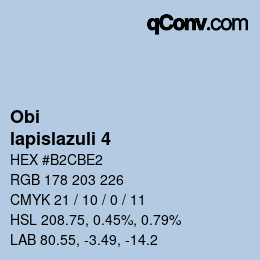 Color code: Obi - lapislazuli 4 | qconv.com