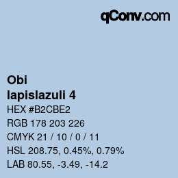 颜色代码: Obi - lapislazuli 4 | qconv.com