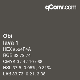 Color code: Obi - lava 1 | qconv.com