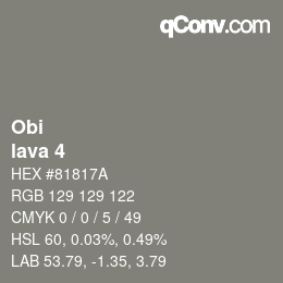 カラーコード: Obi - lava 4 | qconv.com