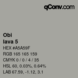 Código de color: Obi - lava 5 | qconv.com
