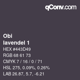 Farbcode: Obi - lavendel 1 | qconv.com