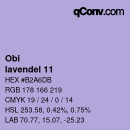 Farbcode: Obi - lavendel 11 | qconv.com