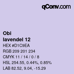 カラーコード: Obi - lavendel 12 | qconv.com