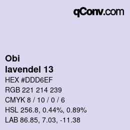 Farbcode: Obi - lavendel 13 | qconv.com