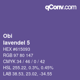 Color code: Obi - lavendel 5 | qconv.com