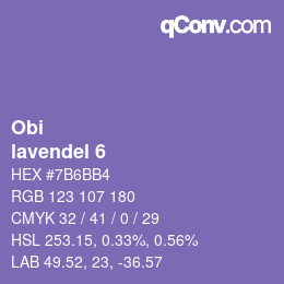 Código de color: Obi - lavendel 6 | qconv.com